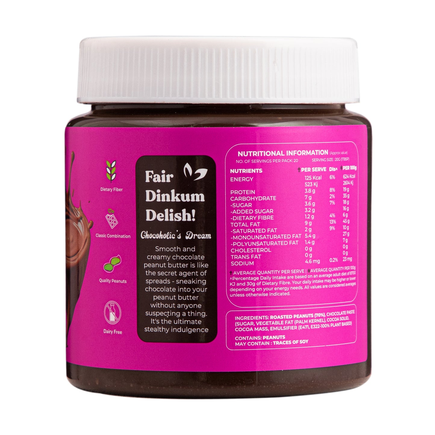 Cremello Chocolate Peanut Butter - Creamy Smooth